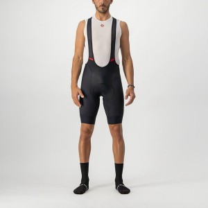 Black Men Castelli COMPETIZIONE Bib Shorts | NLUT28573