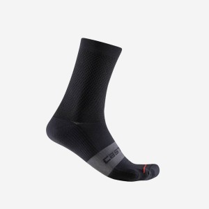 Black Men Castelli ESPRESSO 15 Socks | ZCHW38795