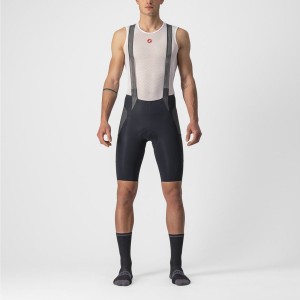 Black Men Castelli FREE UNLIMITED Bib Shorts | IKJH45928