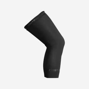 Black Men Castelli THERMOFLEX 2 KNEE WARMER Leg Warmer | FECU25071