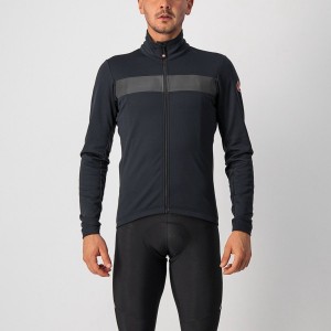 Black / Black Men Castelli RADDOPPIA 3 Jackets | IHDW68914