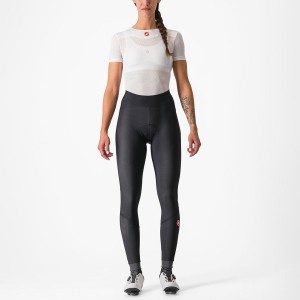 Black / Black Women Castelli VELOCISSIMA THERMAL Leggings | XDRS25693