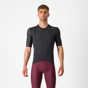 Black / Dark Grey Men Castelli ESPRESSO Jersey | WSDH07513