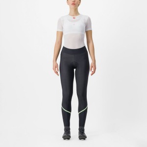 Black / Mint / Black Women Castelli VELOCISSIMA THERMAL Leggings | ZKQW18239