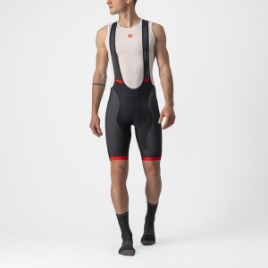 Black / Red Men Castelli COMPETIZIONE KIT Bib Shorts | SRXY98073