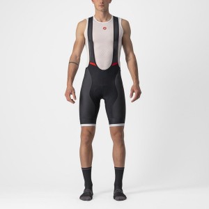 Black / Silver Grey Men Castelli COMPETIZIONE KIT Bib Shorts | JLKG08631