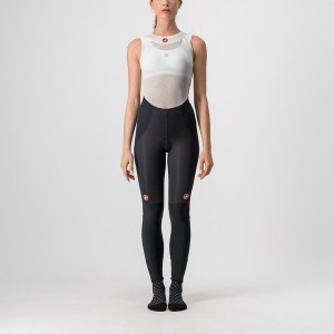 Black / Silver Women Castelli SORPASSO RoS W Leggings | CEOL76523