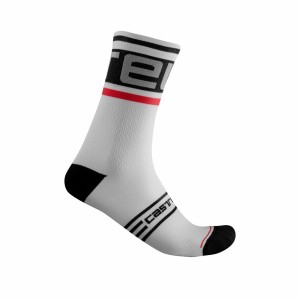 Black / White Men Castelli PROLOGO 15 Socks | BZMH79263