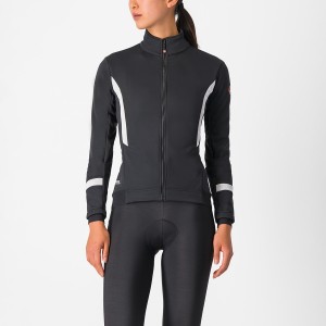 Black / White Women Castelli DINAMICA 2 Jackets | RADY26834