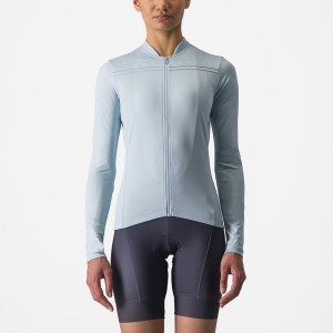 Blue Women Castelli ANIMA 4 LONG SLEEVE Jersey | ICEB94176