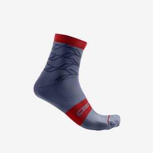 Blue Women Castelli CLIMBER'S 3.0 12 CM Socks | WYHE09485