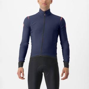 Blue / Red Men Castelli ALPHA FLIGHT ROS Jackets | KQXI74632