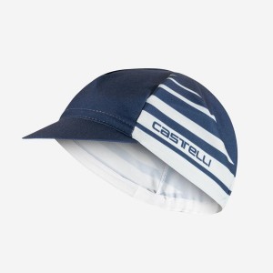 Blue / Silver Grey Men Castelli CLASSICO Cap | USGI63492