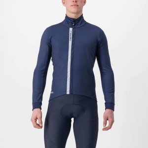 Blue / Silver Men Castelli ENTRATA Jackets | VEWS47069