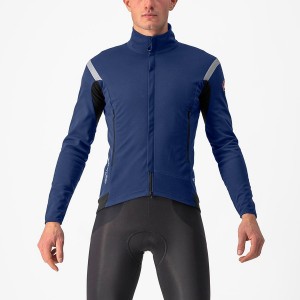 Blue / Silver Men Castelli PERFETTO RoS 2 Jackets | IVKO07896