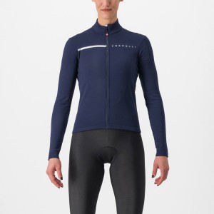 Blue / Silver Women Castelli SINERGIA 2 FZ Jersey | BLHO32569