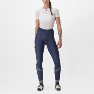 Blue / Silver Women Castelli VELOCISSIMA THERMAL Leggings | QWSV61782