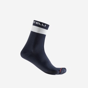 Blue / White Men Castelli PROLOGO LITE 15 Socks | GDFB78532