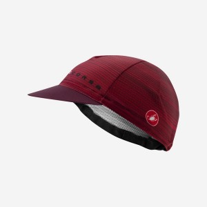 Burgundy Men Castelli ROSSO CORSA Cap | YSAP92478