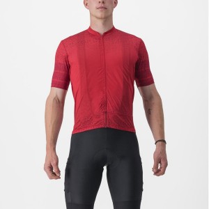 Dark Red Men Castelli UNLIMITED TERRA Jersey | XMHI56913