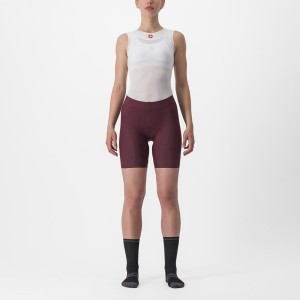 Deep Burgundy / Red Women Castelli PRIMA Shorts | YPQG38694