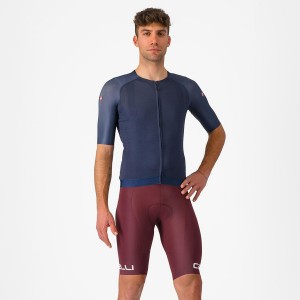 Deep Burgundy / White Men Castelli FREE AERO RC CLASSIC Bib Shorts | CTDL39608