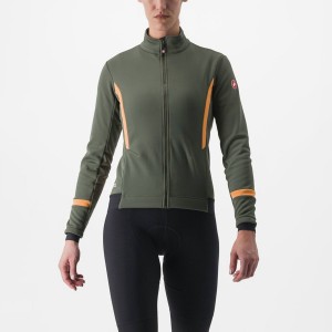 Green Women Castelli DINAMICA 2 Jackets | GUHT53697