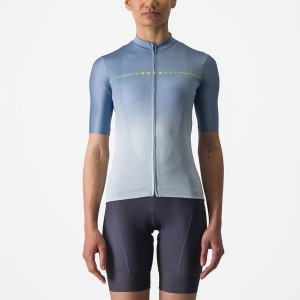 Grey Blue / Blue Women Castelli SALITA Jersey | RDGU27096