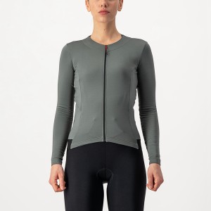 Grey Women Castelli FLY LS W Jersey | CYJB91732