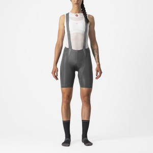 Grey Women Castelli FREE AERO RC W Bib Shorts | TXON34980