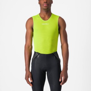 Light Green Men Castelli PRO MESH 2.0 SLEEVELESS Base Layer | TZLC63012