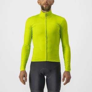 Light Green Men Castelli PRO THERMAL MID LS Jersey | HWVE02574