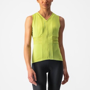 Light Green Women Castelli ANIMA 4 SLEEVELESS Jersey | SCFB32806