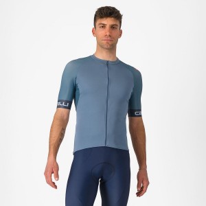 Light Grey Blue / Dark Grey Men Castelli ENTRATA VI Jersey | AMJK46928