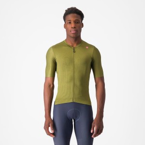 Olive / Light Green Men Castelli ESPRESSO Jersey | QBHO46290