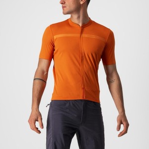 Orange Red Men Castelli UNLIMITED ALLROAD Jersey | FVIQ27094