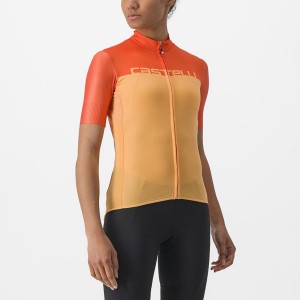 Orange / Deep Red Women Castelli VELOCISSIMA Jersey | JBAU32906