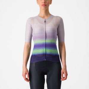 Purple White / Green / Dark Purple Women Castelli CLIMBER'S 4.0 W Jersey | VZLO70931