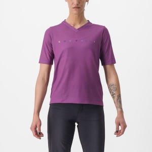 Purple Women Castelli TRAIL TECH 2 W TEE Jersey | WFRJ63407