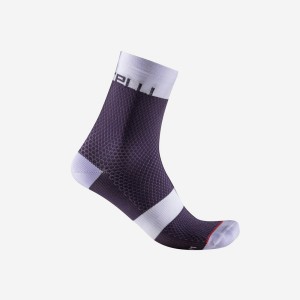 Purple Women Castelli VELOCISSIMA 12 Socks | WDFT97236