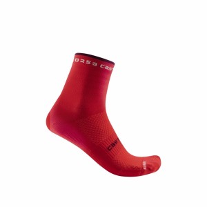 Red Women Castelli ROSSO CORSA W 11 Socks | KFVL29430