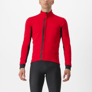 Red / Black Black Men Castelli ENTRATA Jackets | RHOM12897