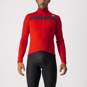 Red / Black Men Castelli PURO 3 FZ Jersey | THWK08279