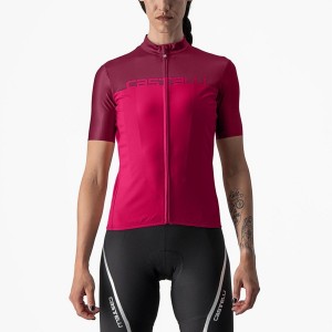 Red / Burgundy Women Castelli VELOCISSIMA Jersey | ACXM85246