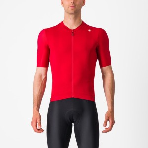 Red / Deep Burgundy Men Castelli ESPRESSO Jersey | INJY25316