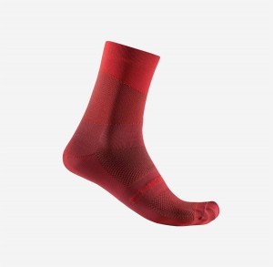 Red / Red Men Castelli ORIZZONTE 15 Socks | UBIQ08271