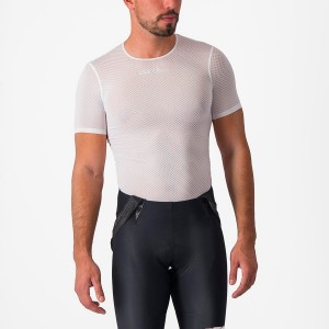 White Men Castelli PRO MESH 2.0 SHORT SLEEVE Base Layer | SJEW54610