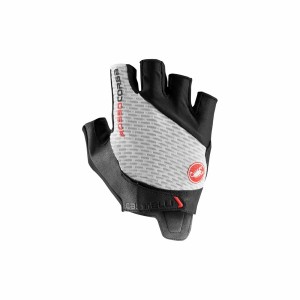 White Men Castelli ROSSO CORSA PRO V Gloves | MSZO24680