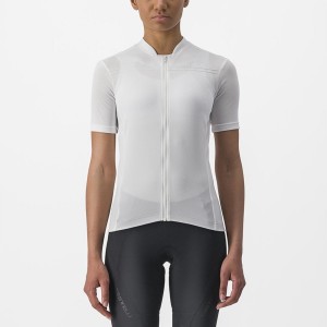 White Women Castelli ANIMA 4 Jersey | ZHYN98451