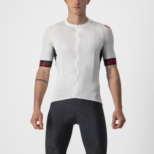 White / Black / Red Men Castelli ENTRATA VI Jersey | TOVF62879